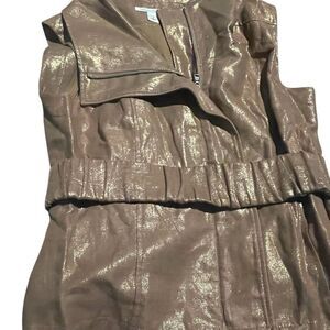 Kenneth Cole size small Metallic Brown Sleeveless vest awesome like new